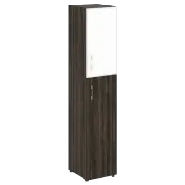 Шкаф узкий LT.SU-1.7 R (R) white Yalta / Дуб Мали – Стекло White 400×450×1987