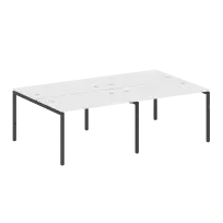 Metal System Quattro Р. ст. на 4 раб. места на П-образном м/к 40БП.СМ-4.2 Акация/Антрацит металл 2400*1475*750