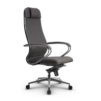 Кресло для руководителя Метта L 1m 38K2/K_17839_Кожа перфорированная NewLeather – Черный