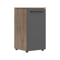 Шкаф для документов колонка с глухой малой дверью Morris Trend MLC 42.1 Сосна Нордик/Антрацит 429×423×821