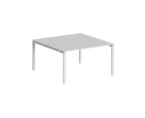 Стол-бенч двойной Sigma / 1600×1638×750 / Металл: 60×30 Белый; Столешница: Дуб темный / SG.249.OD.63.WH
