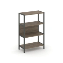 Односекционный стеллаж трехъярусный Shelf System SN.STM-311 Тиквуд Светлый/Металл Антрацит 810×400×1246
