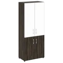 Шкаф LT.ST-1.2 R white Yalta / Дуб Мали – Стекло White 800×450×1987