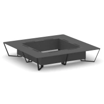 Стол для переговоров квадратный Steel Meet KD-PR.B.SP-20K2 / Тиквуд Светлый – Металл Черный / 4000×4000×750