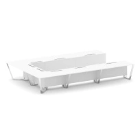 Стол для переговоров П-образный Steel Meet MD-PR.B.SP-15P / Тиквуд Светлый – Нержавеющая Сталь – Хром / 4800×3200×750