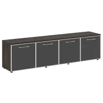 Тумба модульная LT.TS-4.6 black Yalta / Дуб Мали – Стекло Black 2188×450×580