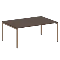 Metal System Quattro Перег. стол (1 столешница) на П-образном м/к 40БП.ПРГ-1.5 Акация/Антрацит металл 1800*1235*750