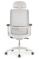 Кресло WORK W-218C white Светло-серый пластик/Светло-серая сетка 65-64-113-123