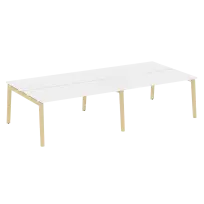 Onix Wood Рабочая станция OW.D.RS-4.4.7 Белый бриллиант/Дуб светлый/Белый металл 3160*1475*750