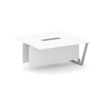 Сектор переговорного стола проходной Steel Meet L=1600 KD-PR.B.SPPW-16 / Тиквуд Светлый – Металл Серый / 1600×1600×750