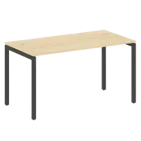 Metal System Quattro Стол офисный на П-образном м/к 40БП.СП-3 Вяз/Мокко металл 1400×720×750