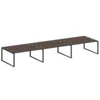 Metal System Р. ст. на 6 раб. места на О-образном м/к БО.СМ-6.5 Акация/Антрацит металл 5400*1475*750