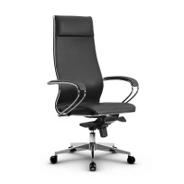 Кресло для руководителя Метта L 1m 42/K_17841_Кожа перфорированная NewLeather – Черный