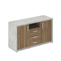 Комод-греденция с ящиками Wood&Stone / СФ-532101 / Дуб Чарльстон / Бетон Чикаго