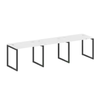 Metal System Quattro Р. ст. на 3 раб. места на О-образном м/к 40БО.СМ-3.1 Акация/Антрацит металл 3000*720*750