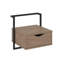 Loft Тумба навесная (крепление к стене) VR.L-SY1 Тиквуд тёмный/Белый металл 450×409×450