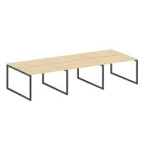 Metal System Quattro Р. ст. на 6 раб. места на О-образном м/к 40БО.СМ-6.2 Акация/Антрацит металл 3600*1475*750