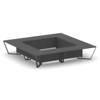 Стол для переговоров квадратный Steel Meet KD-PR.B.SP-20K2 / Тиквуд Светлый – Металл Антрацит / 4000×4000×750