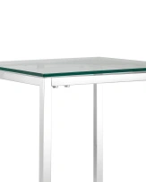 Журнальный стол 40×40 ТАУН серебро