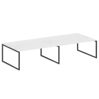 Metal System Quattro Р. ст. на 4 раб. места на О-образном м/к 40БО.СМ-4.5 Акация/Антрацит металл 3600*1475*750