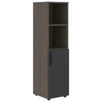 Шкаф для документов средний узкий VMCS 40.5 Яшма черный/Кобра 400×430×1517 VELION
