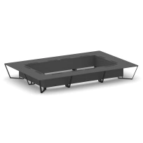 Стол для переговоров прямоугольный Steel Meet KD-PR.B.SP-26K2 / Тиквуд Светлый – Металл Черный / 6000×4000×750