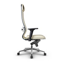 Кресло для руководителя Метта L 1m 40M/2D_17839_Кожа перфорированная NewLeather – Черный