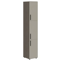 Шкаф для документов высокий узкий VHCS 40.8 Яшма черный/Кобра 400×430×2253 VELION