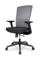 Кресло офисное College CLG-426 MBN-B Grey Спинка - сетка Серый / Сиденье - полиэстер Черный