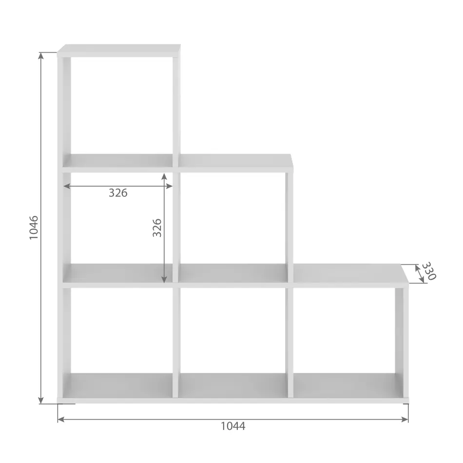 Стеллаж SH 1042 Белый 1044х330х1042 COMP