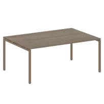 Metal System Quattro Перег. стол (1 столешница) на П-образном м/к 40БП.ПРГ-1.5 Акация/Антрацит металл 1800*1235*750