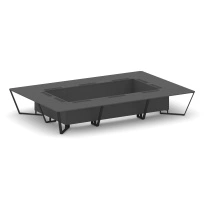 Стол для переговоров прямоугольный Steel Meet KD-PR.B.SP-20K / Тиквуд Светлый – Металл Черный / 4800×3200×750