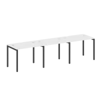Metal System Quattro Р. ст. на 3 раб. места на П-образном м/к 40БП.СМ-3.1 Акация/Антрацит металл 3000*720*750