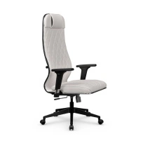 Кресло для руководителя Метта L 1m 40M/2D_17832_Кожа перфорированная NewLeather – Черный