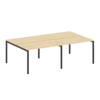 Metal System Quattro Р. ст. на 4 раб. места на П-образном м/к 40БП.СМ-4.2 Акация/Антрацит металл 2400*1475*750