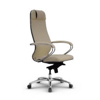 Кресло для руководителя Метта L 1m 38K2/K_17838_Кожа перфорированная NewLeather – Черный