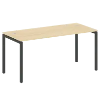Metal System Quattro Стол офисный на П-образном м/к 40БП.СП-4 Вяз/Мокко металл 1600×720×750