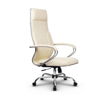 Кресло для руководителя Метта L 1c 44B/K_17833 Кожа перфорированная NewLeather – Черный