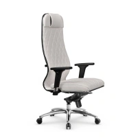 Кресло для руководителя Метта L 1m 40M/2D_17838_Кожа перфорированная NewLeather – Черный
