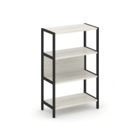 Односекционный стеллаж трехъярусный Shelf System SN.STM-311 Тиквуд Светлый/Металл Черный 810×400×1246