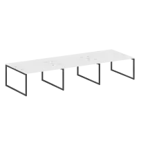 Metal System Quattro Р. ст. на 6 раб. места на О-образном м/к 40БО.СМ-6.3 Акация/Антрацит металл 4200*1475*750