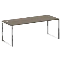 Metal System Direct Стол рабочий руководителя на О-обр. м/к БО.СРР-6.8 Акация/Нерж. сталь 2000*800*750