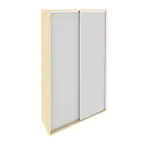 Light Шкаф-купе для одежды (двери – 2шт. Зеркала) С-ШКЗ-39 Клён 1200x390x2050