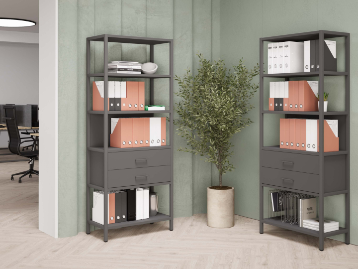 Мебель для персонала Shelf System цвет Антрацит / Металл Антрацит