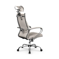 Кресло для руководителя Метта L 2c 44C/K_17833_Кожа перфорированная NewLeather - Черный_Кожа перфорированная NewLeather - Черный