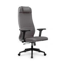 Кресло для руководителя Метта L 1m 38K2/4D_17832_Кожа перфорированная NewLeather – Темно-коричневый