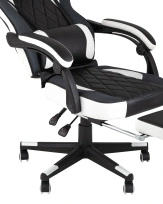 Кресло игровое TopChairs Virage черно-белое