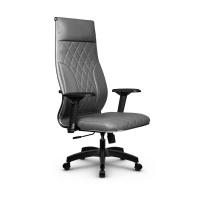 Кресло для руководителя Метта L 1m 44M/4D_17831_Кожа перфорированная NewLeather – Темно-бордовый