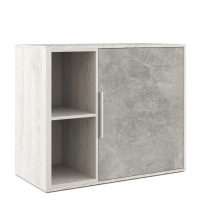 Шкаф низкий с вертикальной нишей B-tone BTN36151231 сосна бетон светлый
