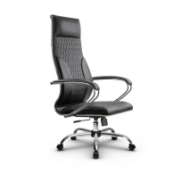 Кресло для руководителя Метта L 1c 44B/K_17833 Кожа перфорированная NewLeather – Черный